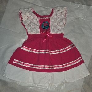 Pink and White Kids Dress